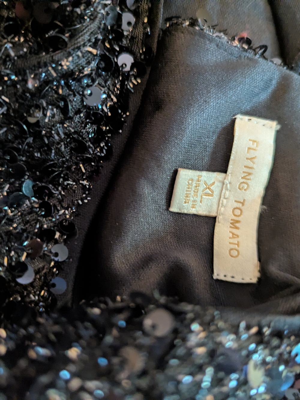 Flying Tomato Black Sequin Bodysuit - Picture 3 of 4